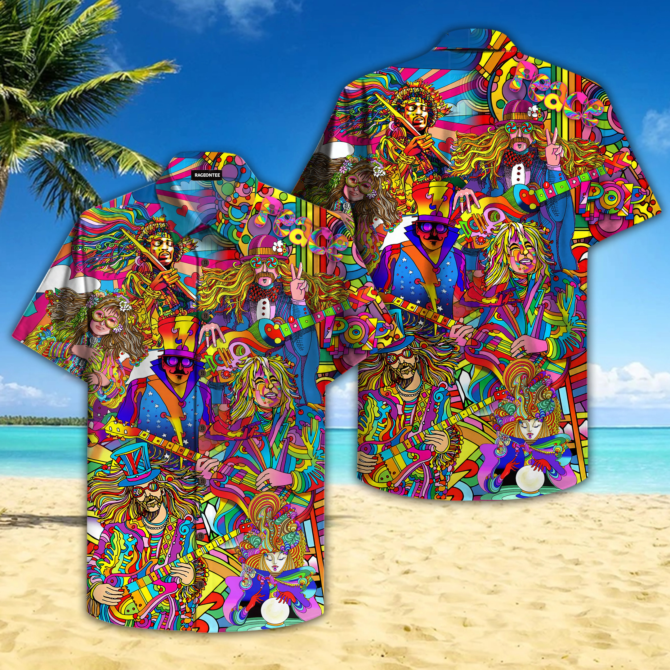 Colorful Artist Hippie Peace Lover Hawaii Shirt Unisex Adult Ha41313