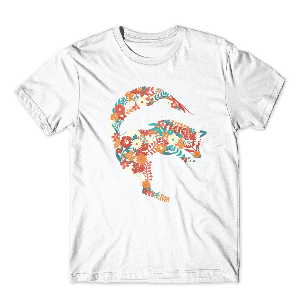 Fox Flower Dolphin T-Shirt 100% Cotton Premium Tee NEW