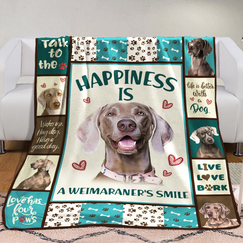 Weimaraner Dog 8 Fleece Blanket, Sherpa Blanket, Gift For Parent, Family Member, Friends Gift, Christmas Gift, Home Decor, Home Living