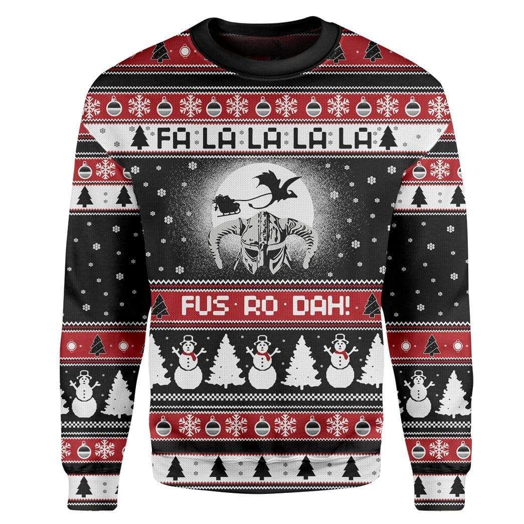 Custom T-Shirt – Long Sleeves Ugly Christmas Fa La La La La Christmas Sweater Jumper