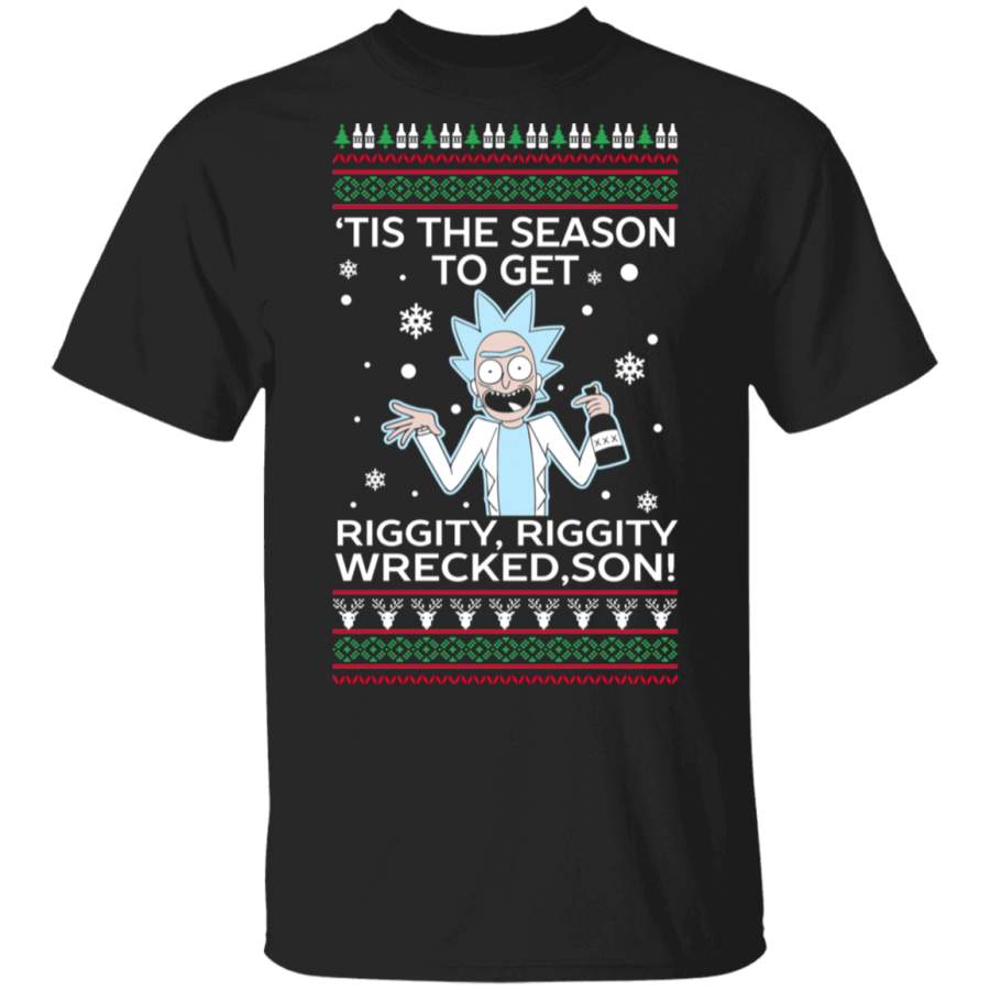 Rick And Morty Christmas Shirt Tis The Season To Get Riggity