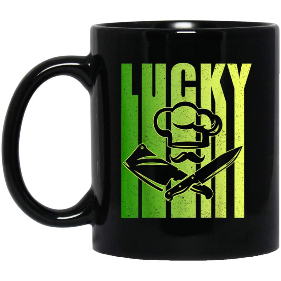 Funny Vintage Lucky Irish Chef St Patricks Day Gift Mug