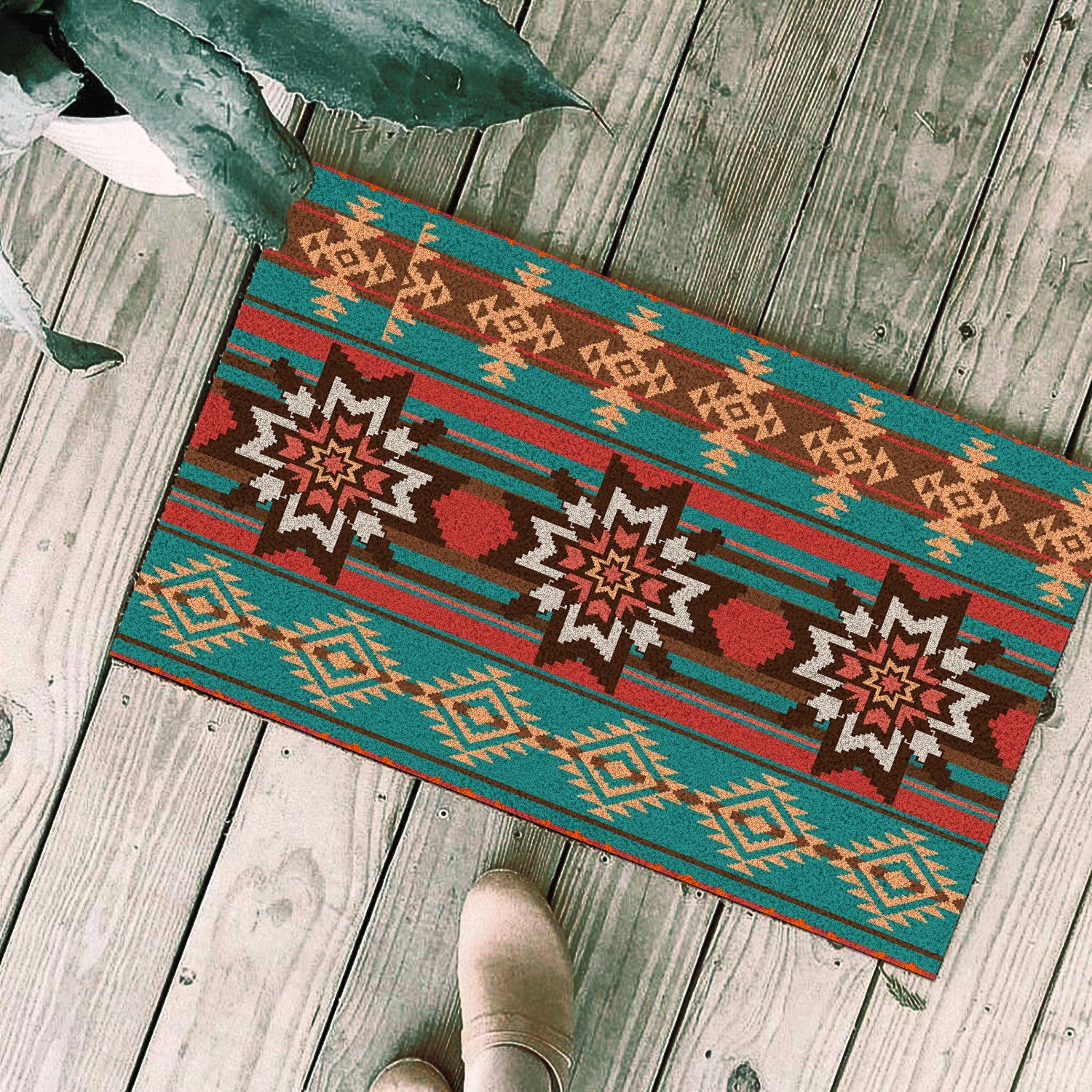 Native American Ethnic Ornament Seamless Pattern Doormat Lt10