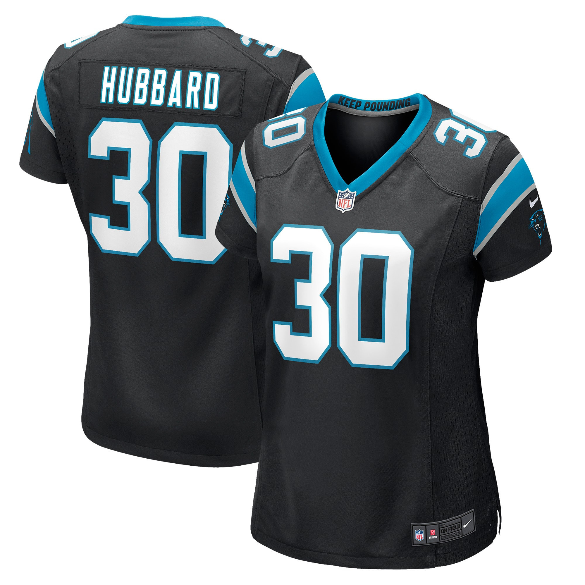 Chuba Hubbard Carolina Panthers Womens Game Jersey – Black NFL