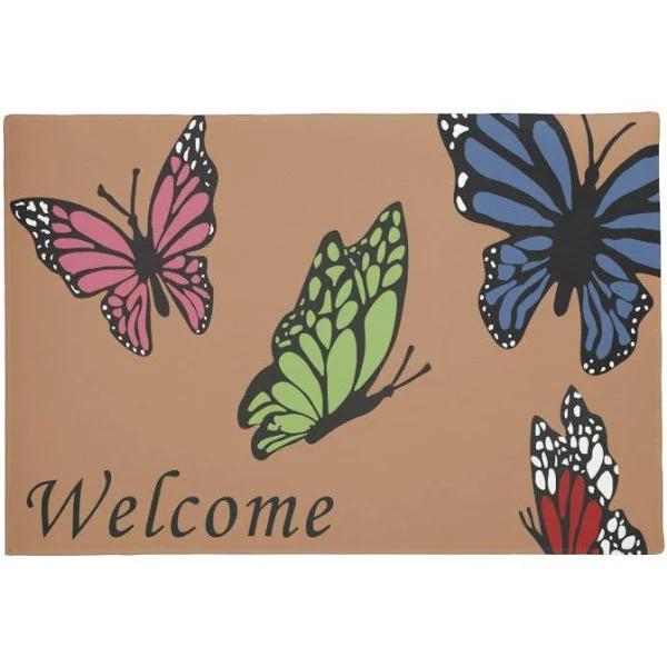 Butterflies Welcome Insect Doormat Indoor And Outdoor Doormat Entrance Rug Sweet Home Decor Housewarming Gift Gift For Butterfly Lovers Insect Lovers Gift Idea