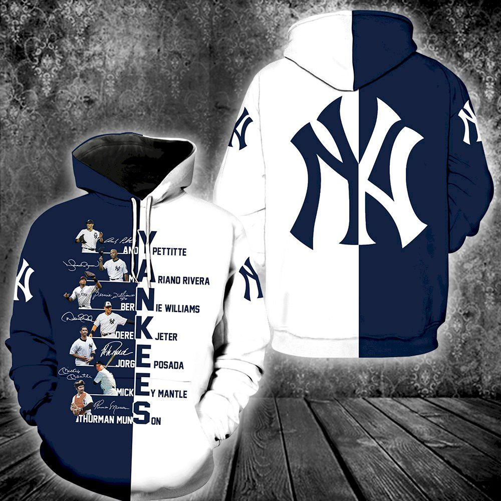 New York Yankees All Over Print 1305 Hoodie Zipper