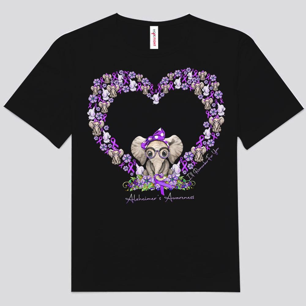 I’Ll Remember For You Elephant Alzheimer’S Awareness Shirts