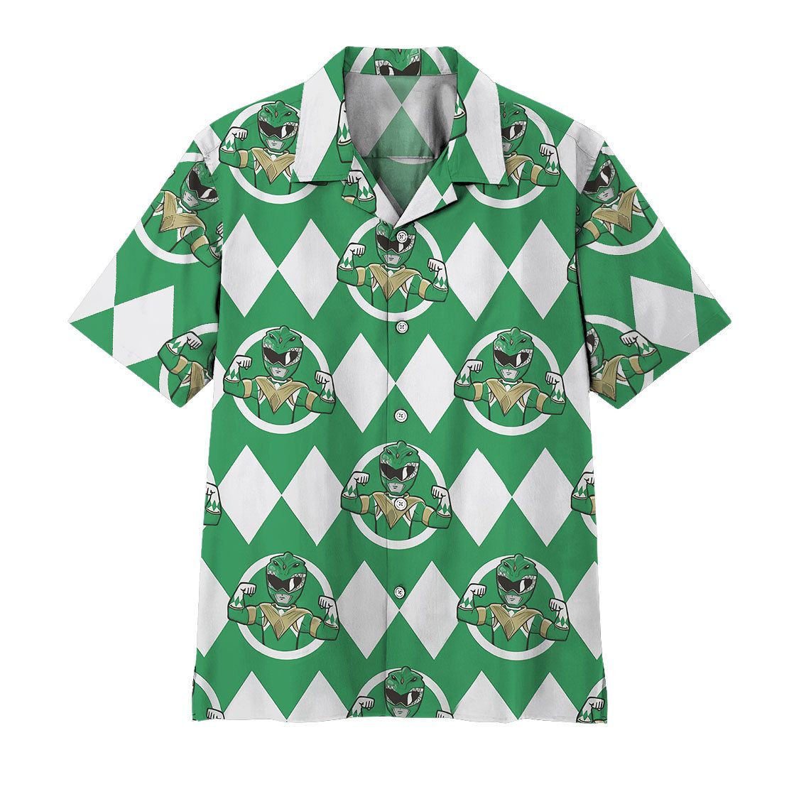 Alohazing Mighty Morphin Power Rangers Green Ranger Hawaiian Shirt Ha98886