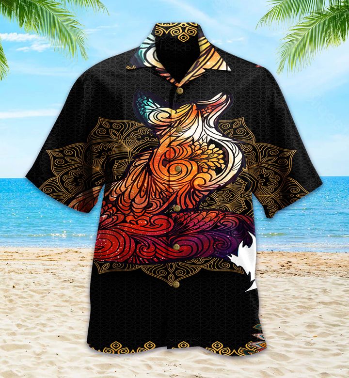 Fox Pattern Mandala Brown Hawaii Shirt Ha55363