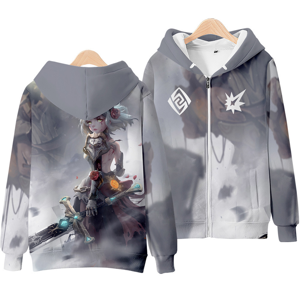 Anime Game Genshin Impact KLEE XIAO 3D Printed Zipper Hoodie Men Women Streetwear Harajuku Sweatshirts Kids Girls Boys Clothing alx