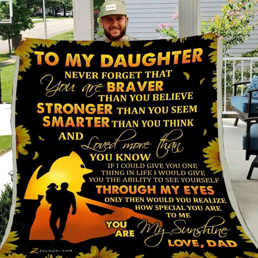 You Are My Sunshine Meaningful Gift For Daughter From Dad Blanket
