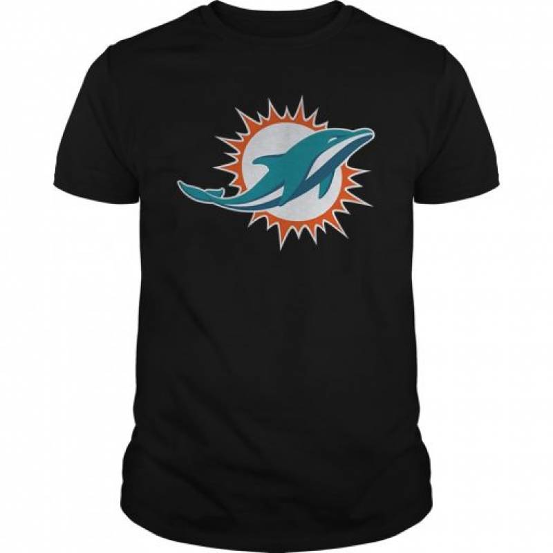 Limited Edition# Orange Miami Dolphins Team Logo Long Sleeve Shirt