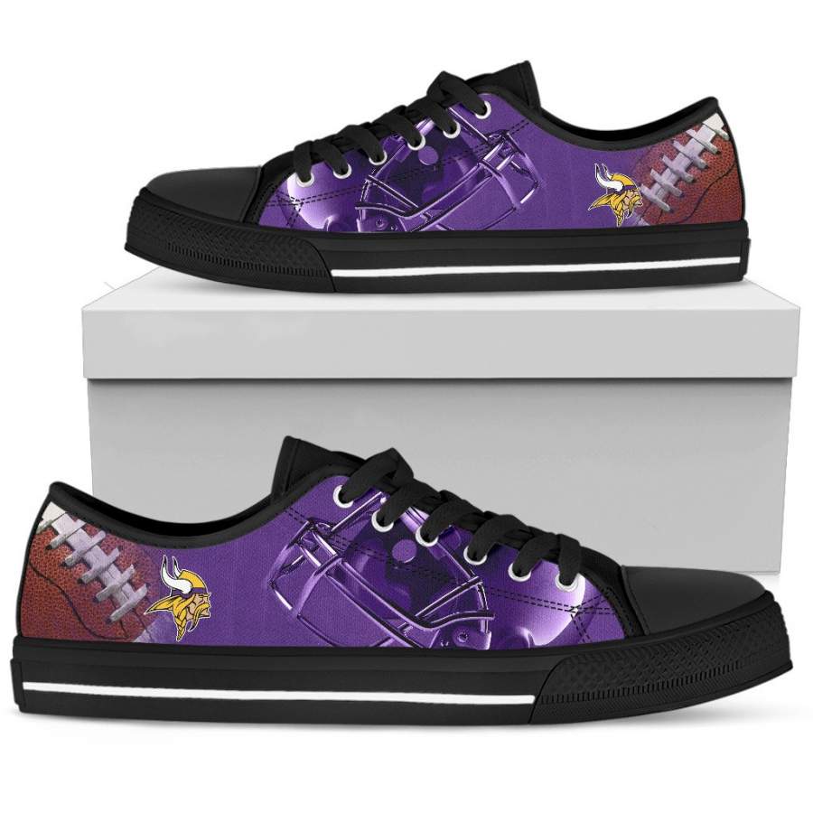 Artistic Scratch Of Minnesota Vikings Low Top Shoes