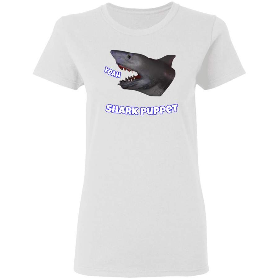 Shark puppet merch men women plus size clothing white women t-shirt