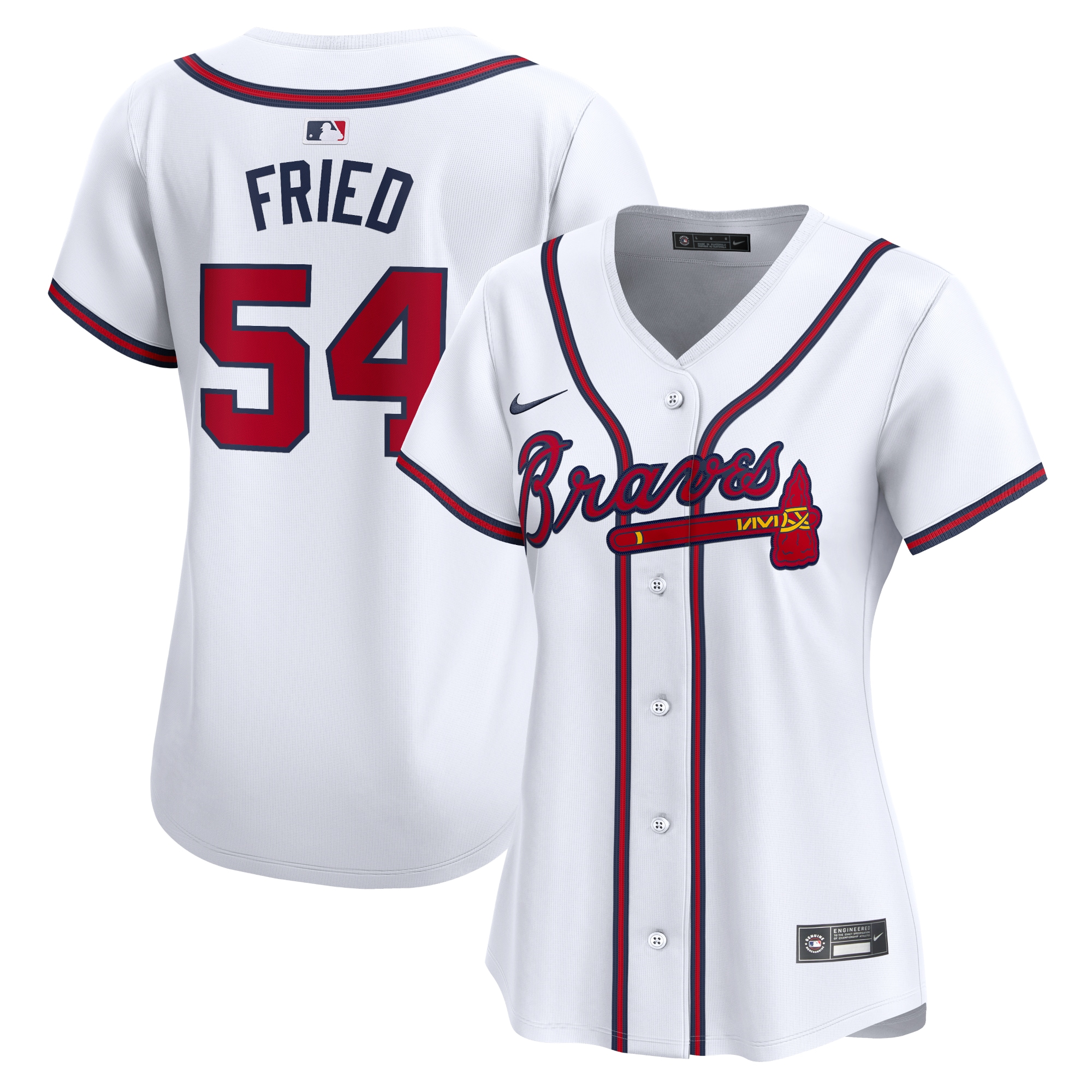 Max Fried Atlanta Braves Women's Home Limited Player Jersey – White