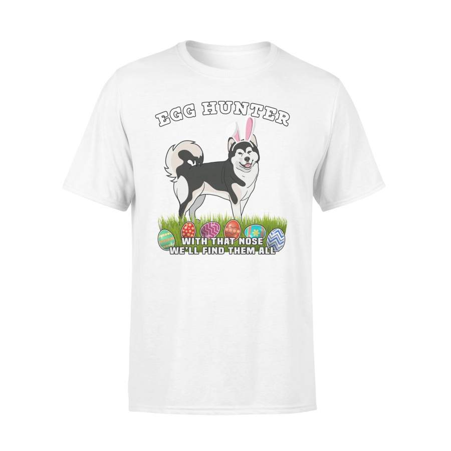 Easter Egg Hunting Dog Bunny Alaskan Malamute T Shirt