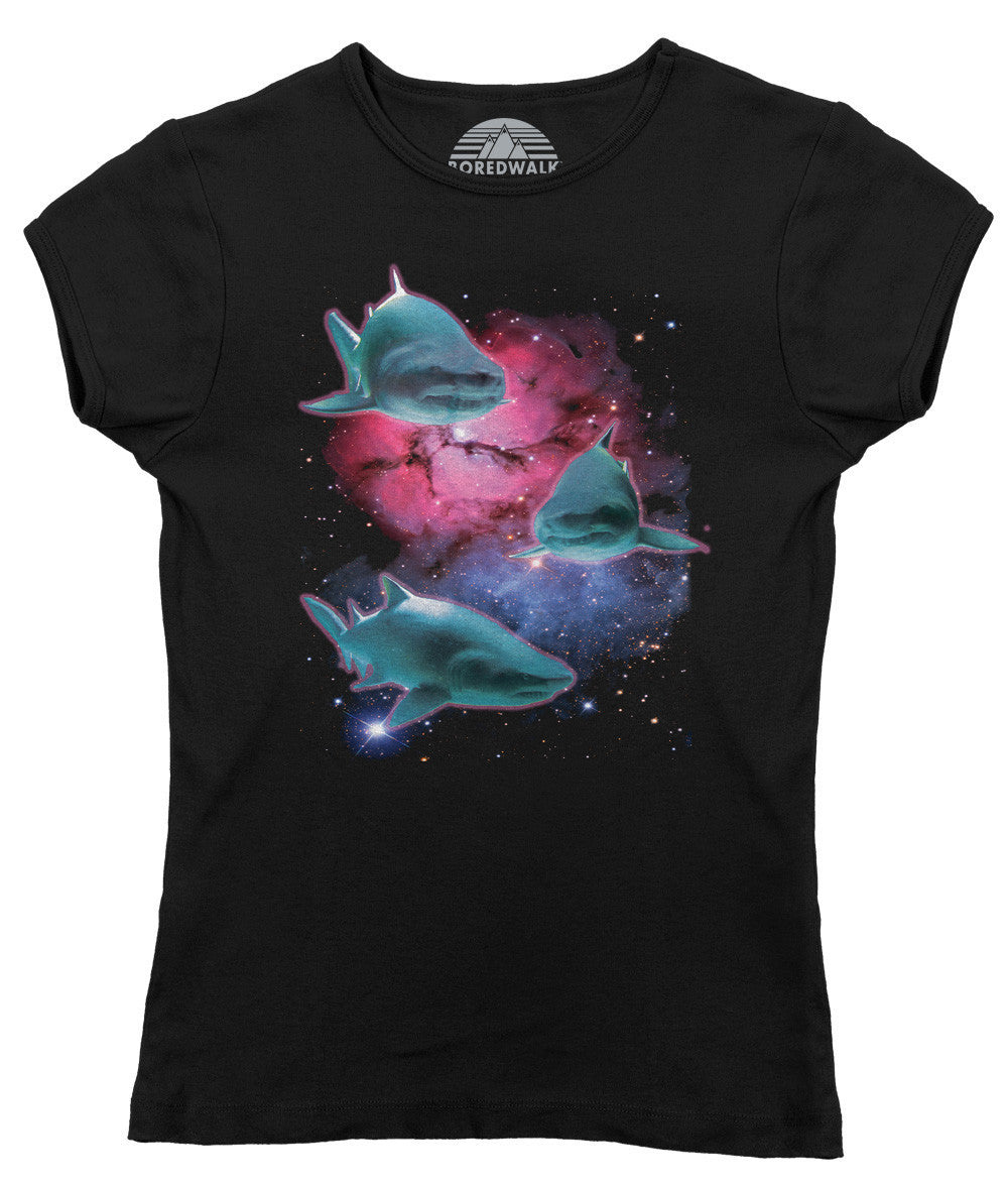 Women’S Sharks In Space T-Shirt