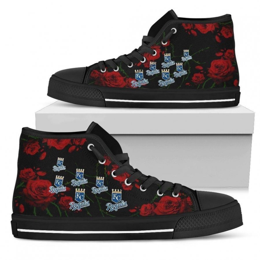 Lovely Rose Thorn Incredible Kansas City Royals High Top Shoes #860