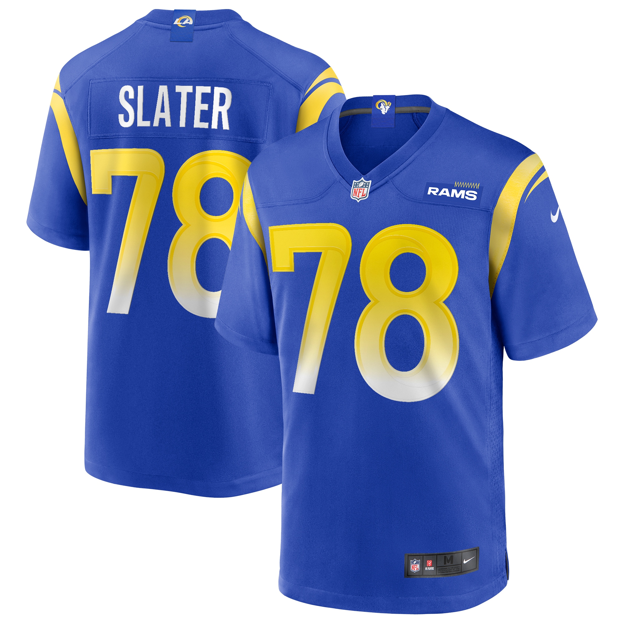 Men’s Los Angeles Rams Jackie Slater Royal Game Retired Player Jersey