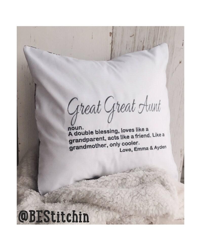 Throw Pillow- Great Aunt Quote Pillow, Home Decor, Housewarming Gift, Gift For Aunt