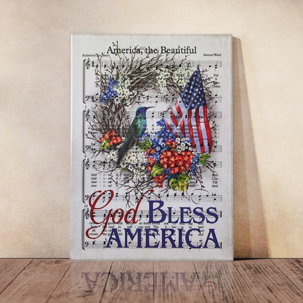 God Bless America Canvas And Poster Wall Art | Wall Decor