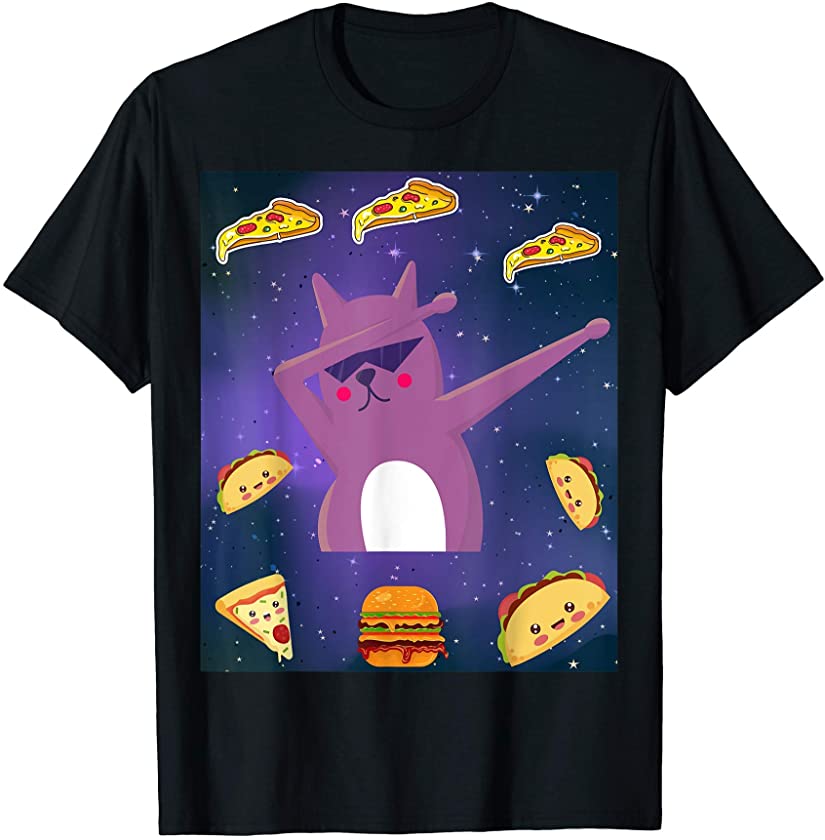 Astronaut Space Dabbing Cat Taco Pizza Burger Kitten Pet T-Shirt