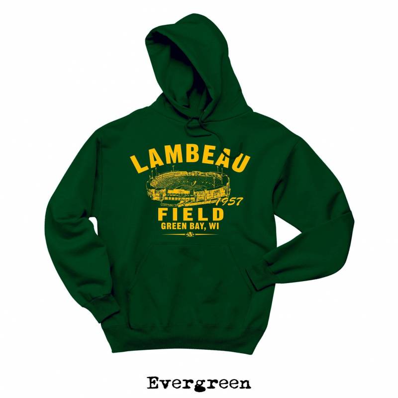 Crushtee Lambeau Field 1957 Football Sweatshirt Crewneck or Hoodie Home Of Your Green Bay Packers Any 2 Tees For 33 Long Sleeve Hoodie