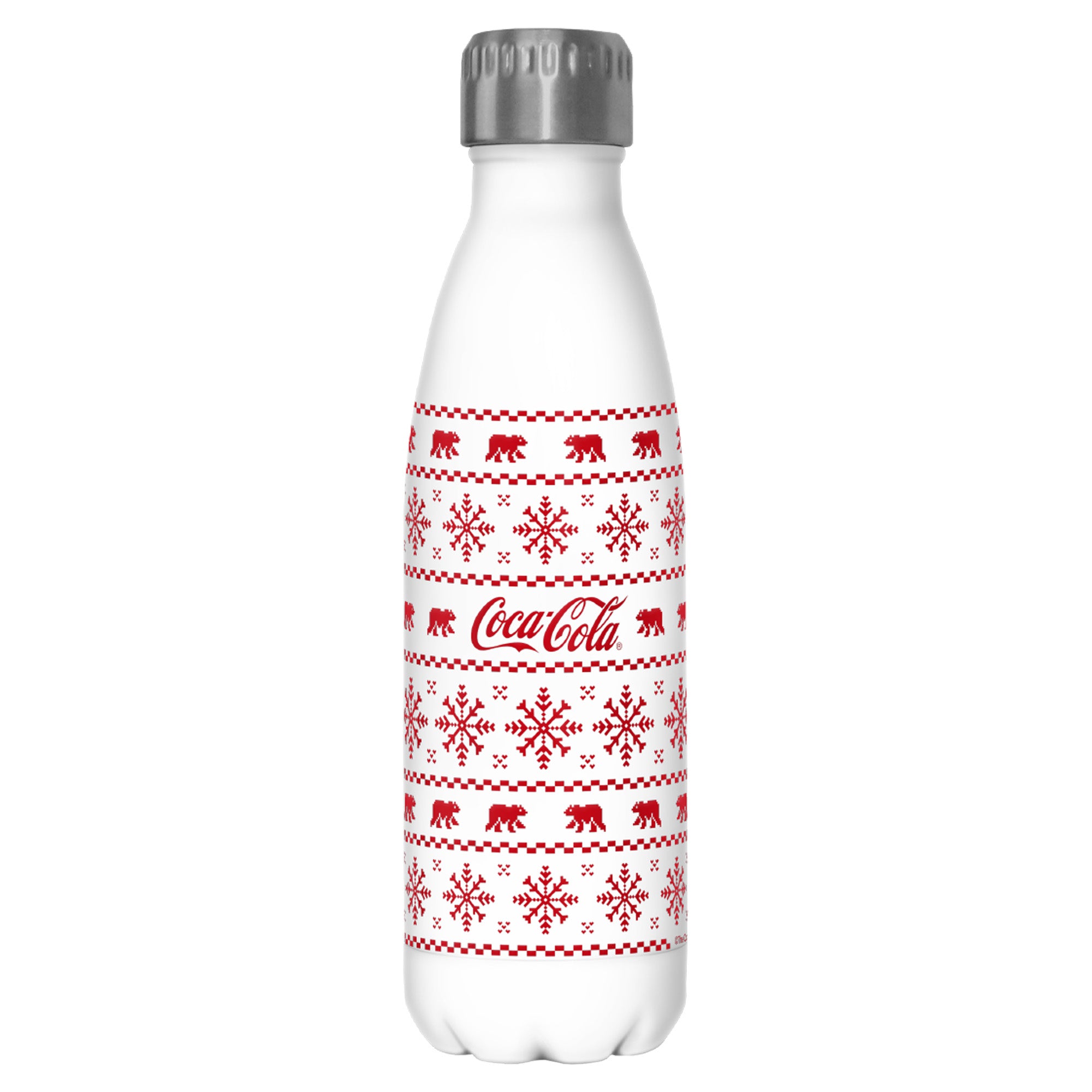 Coca Cola Christmas Logo Sweater Print Stainless Steel Water Bottle