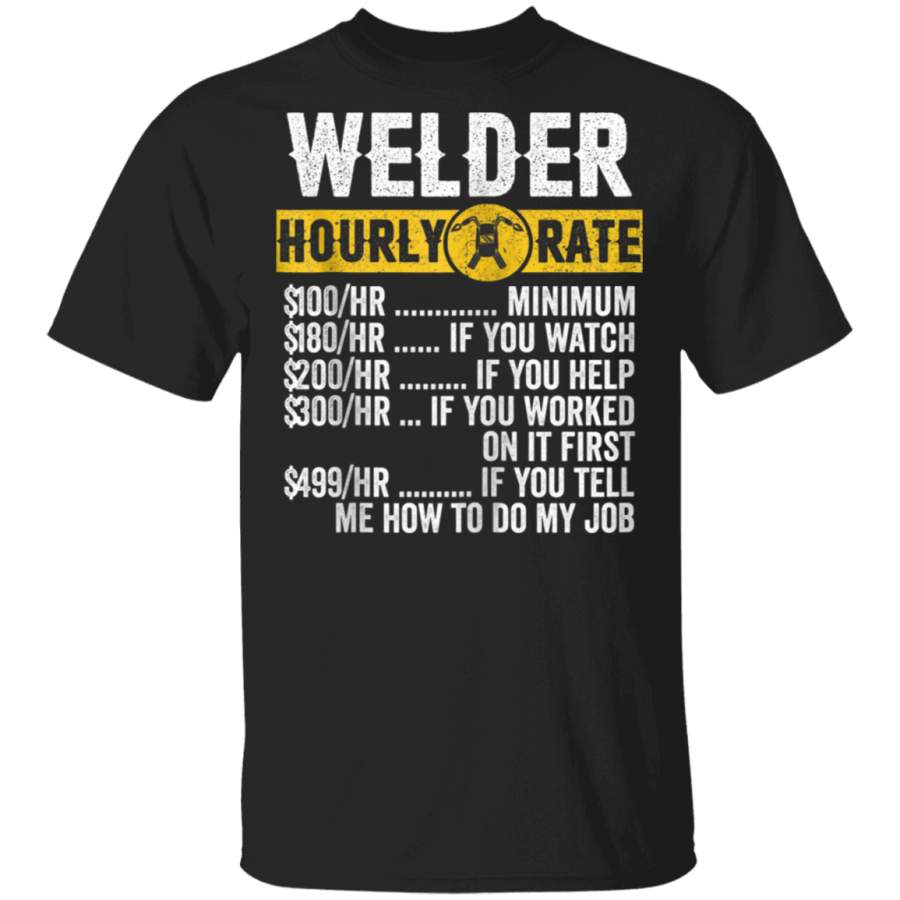 Funny Vintage Welding Apparel  Welder Hourly Rate Mens Zip G500 Gildan 5.3 oz. T-Shirt