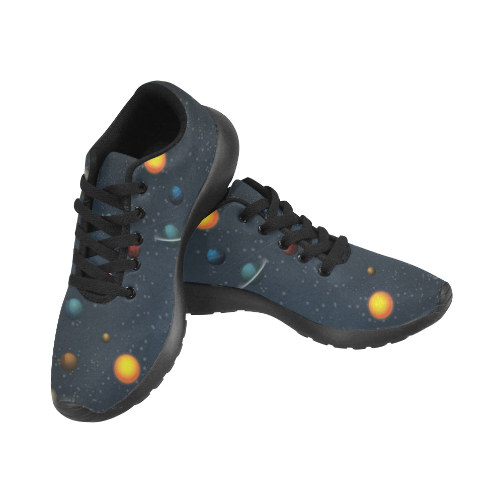 Planet Pattern Black Sneakers Size 13-15 for Men