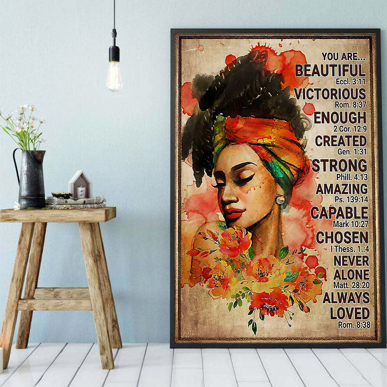 West Africa Custom Canvas Prints Amazing Afro Poster Art Print Black Girl Magic Black Man Glamorous Canvas For The Wall