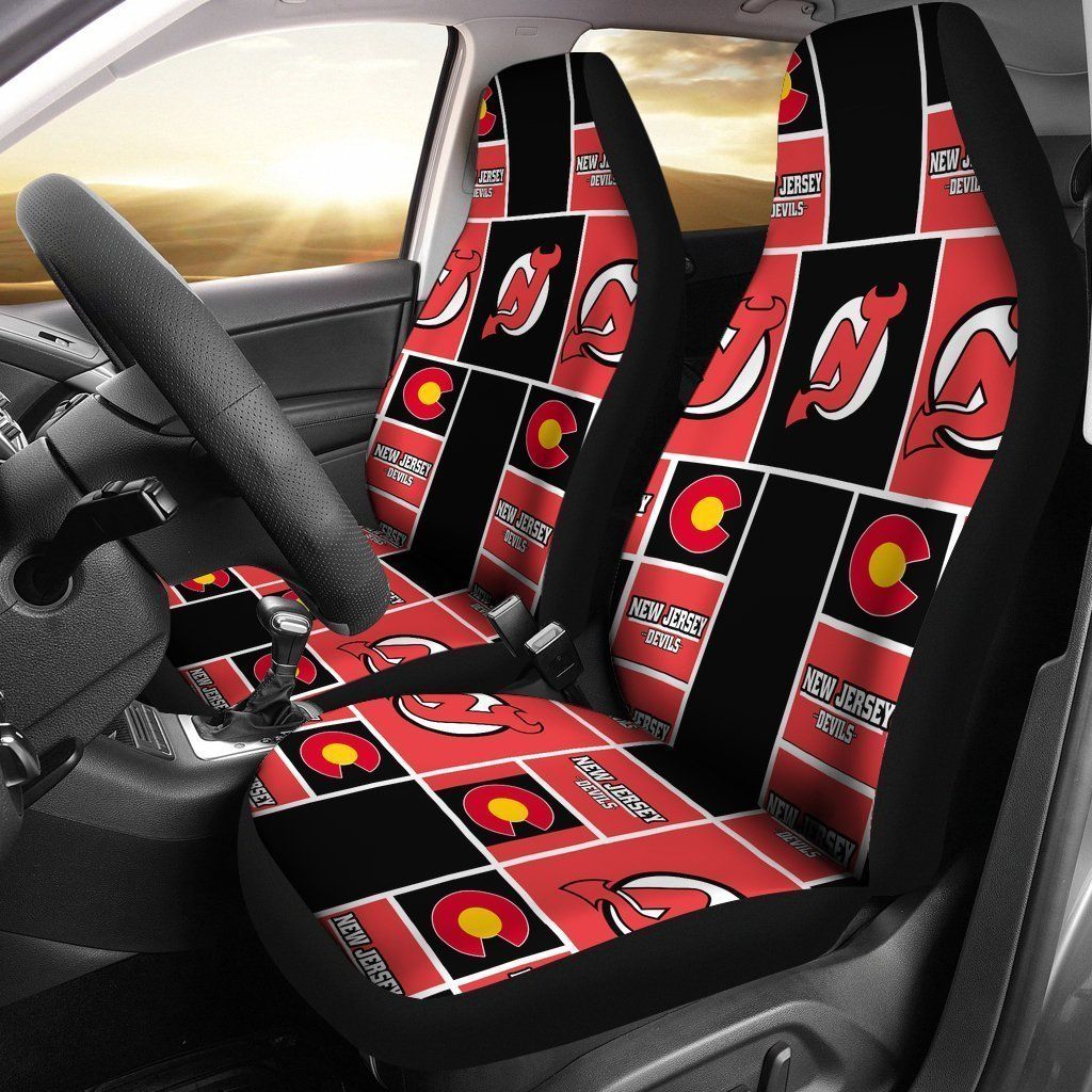 New Jersey Devils Car Seat Covers 2pcs v5