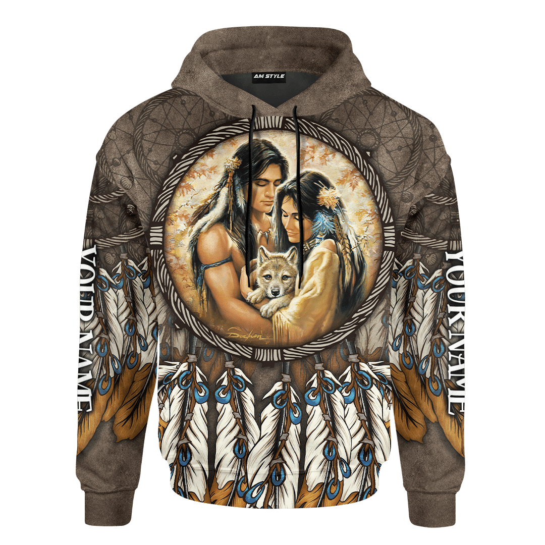 Native American Couple You And Me We Got This Native Patterns Customized 3D All Over Printed Hoodie