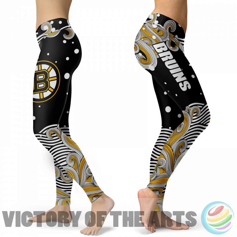 Great Summer With Wave Boston Bruins Leggings