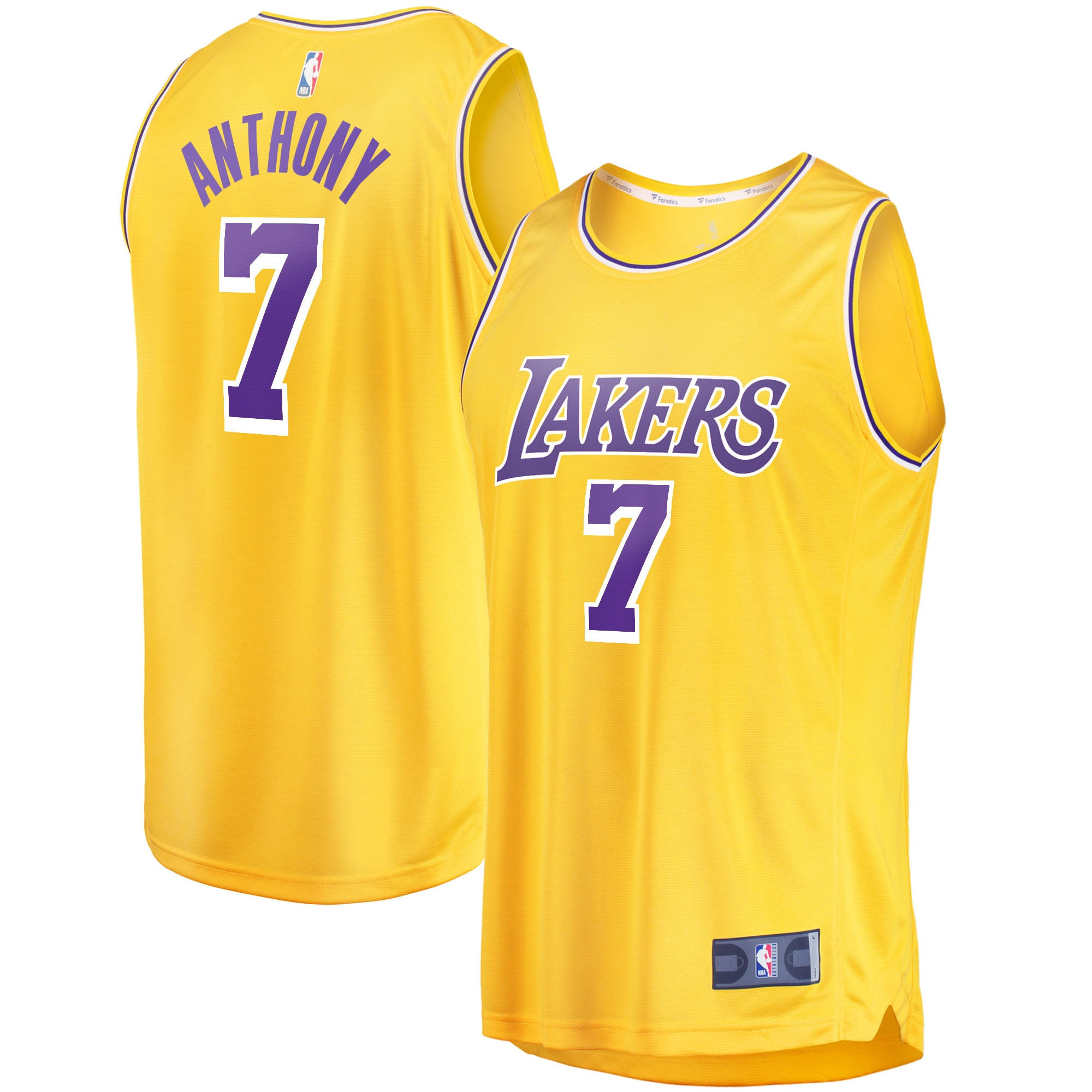 Carmelo Anthony Los Angeles Lakers Fanatics Branded 2021/22 Fast Break Replica Jersey – Icon Edition – Gold NBA