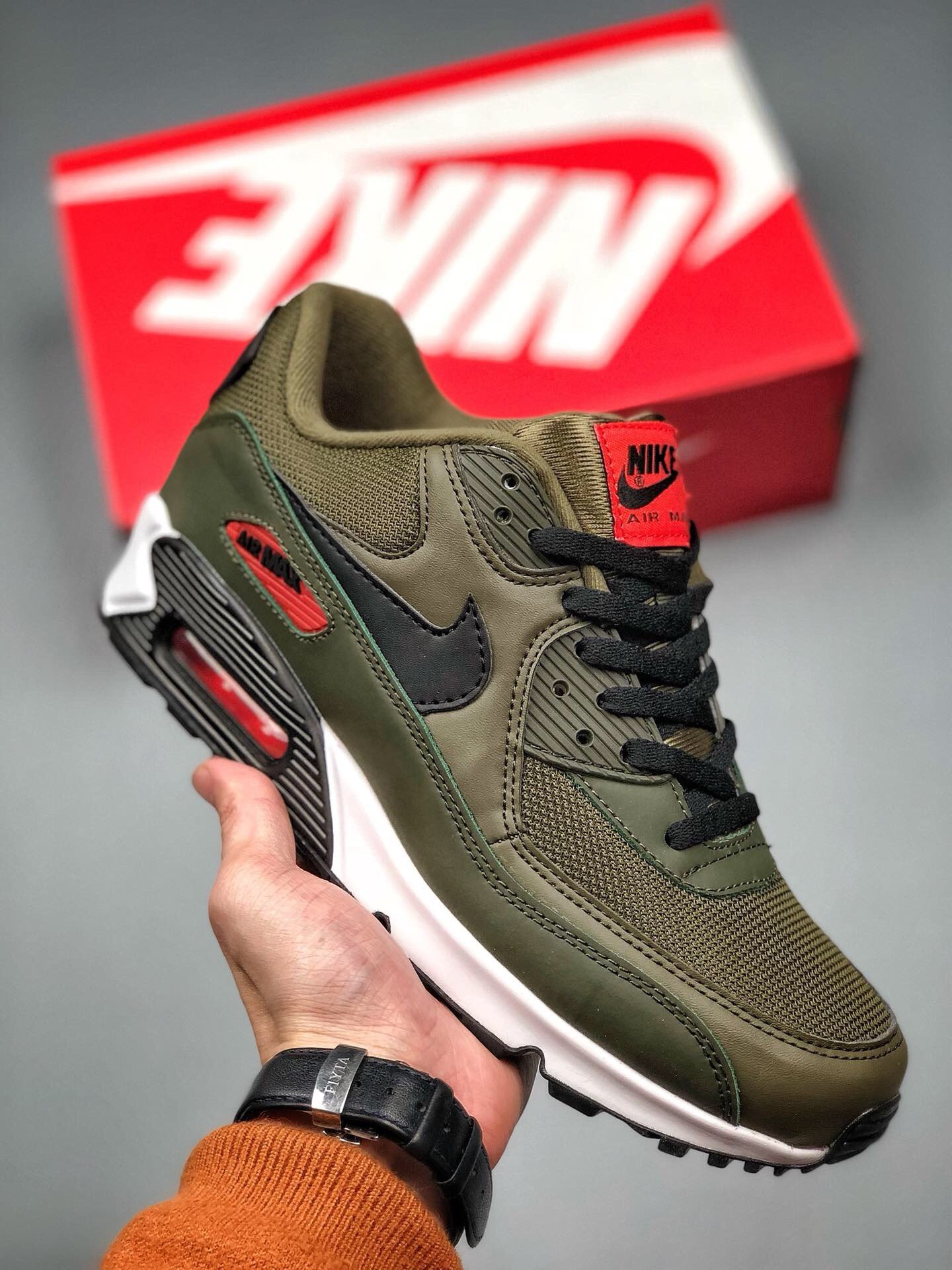 Nike Air Max 90 Essential Khaki GreenBlack 5339702