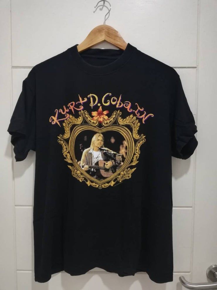 Vintage 90S Nirvana Kurt D Cobain Memorial Shirt