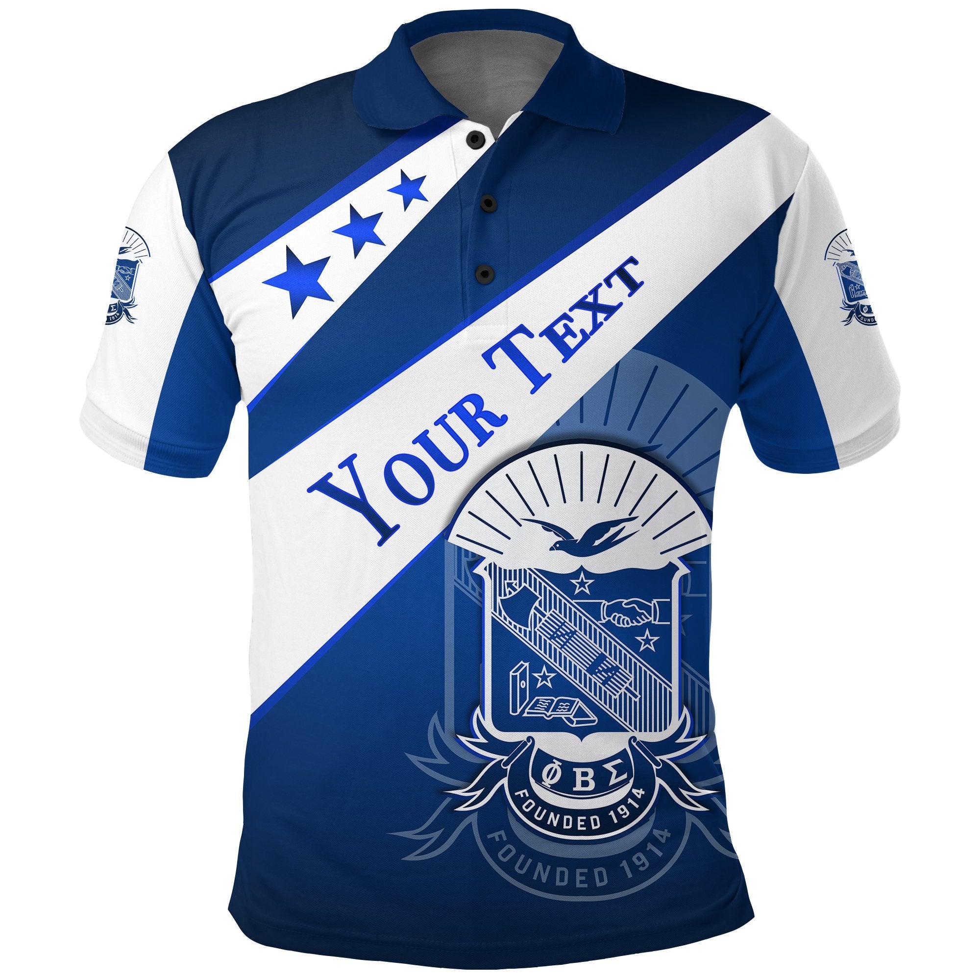 (Custom Personalised) Phi Beta Sigma Polo Shirt Lovers Lt13