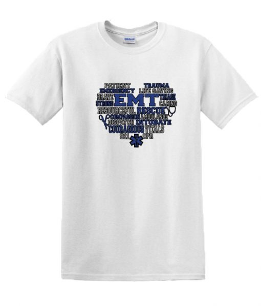 EMT Heart Words RS T Shirt