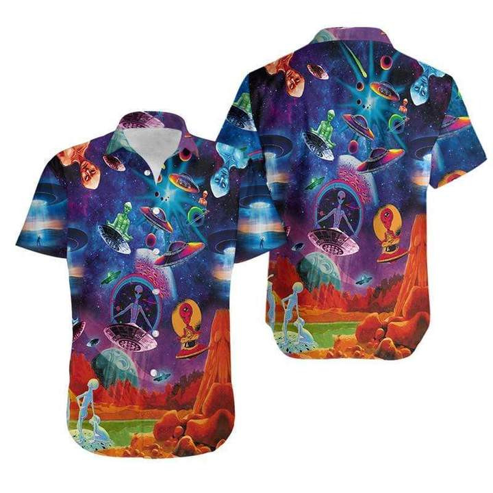 Awesome Ufo Hawaii Shirt Unisex Adult Ha40702