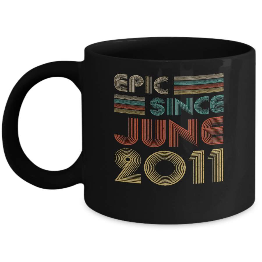 Epic Since June 2011 Vintage 9th Birthday Gifts Mug