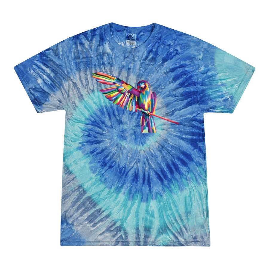 Rainbow Trippy Psychedelic Parrot  Animal Lover Tie-Dye T-Shirt