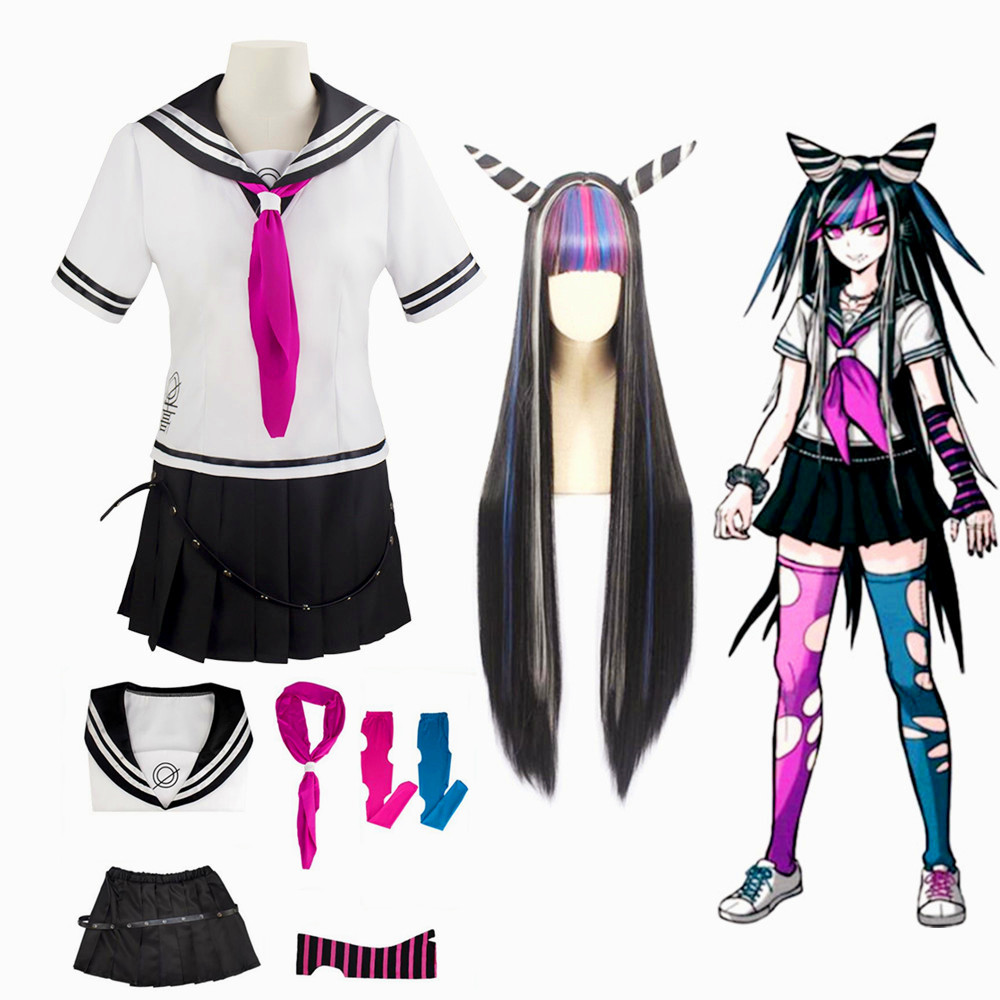 Anime Super Dangan Ronpa 2 Danganronpa Ibuki Mioda Dress Uniform Cosplay Costume alx