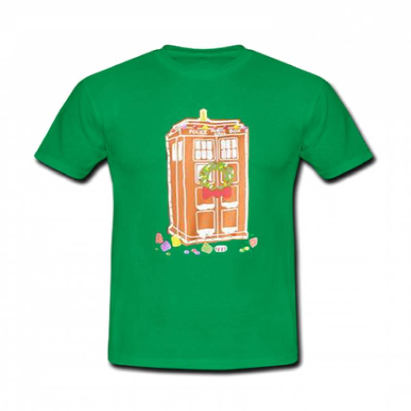 CL4 Doctor Who Gingerbread TARDIS Mens T-Shirt