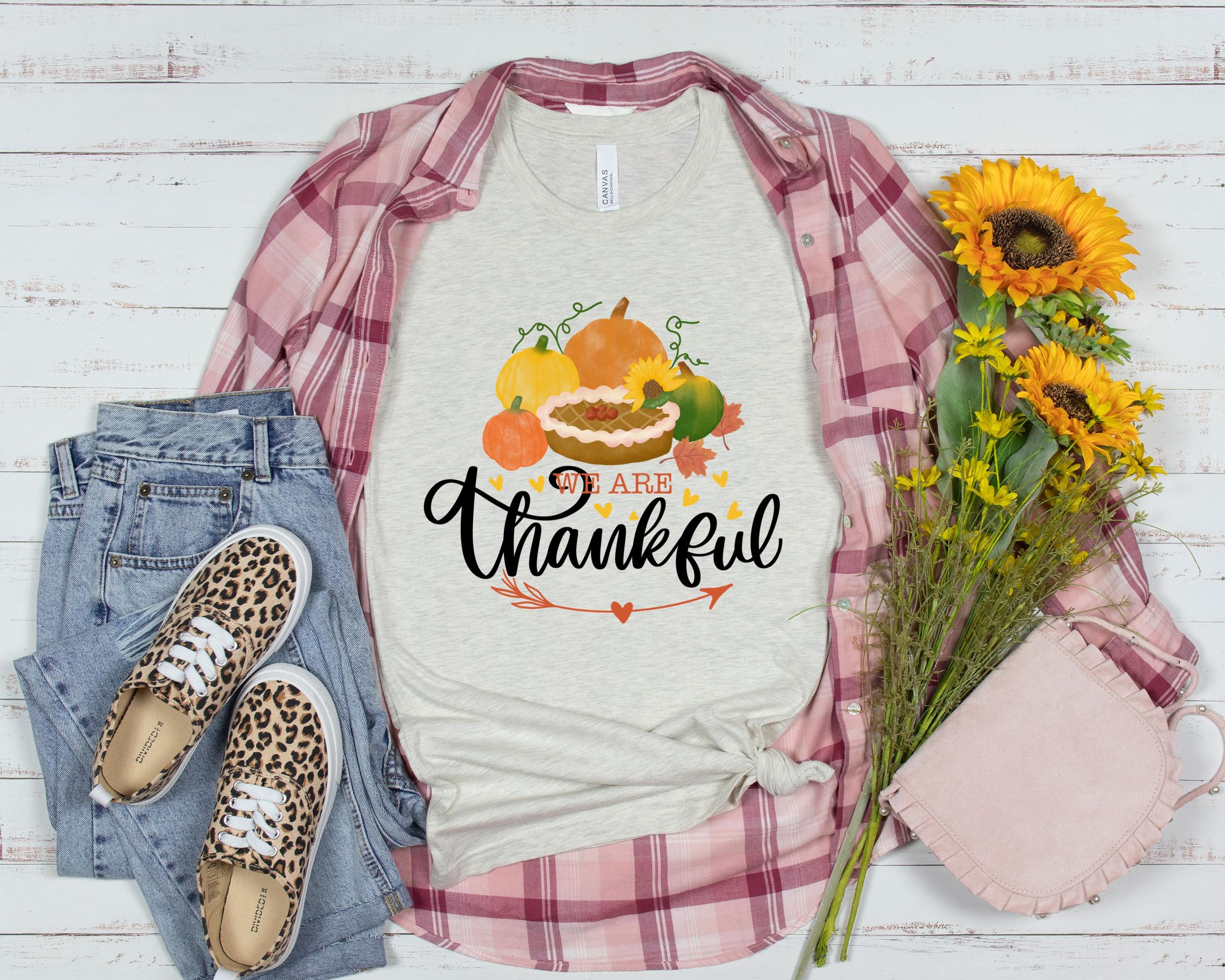 We Are Thankful Shirt, Thanksgiving Shirt, Fall Season Shirt, Autumn Shirt, Happy Mid Shirt, For Autumn Shirt