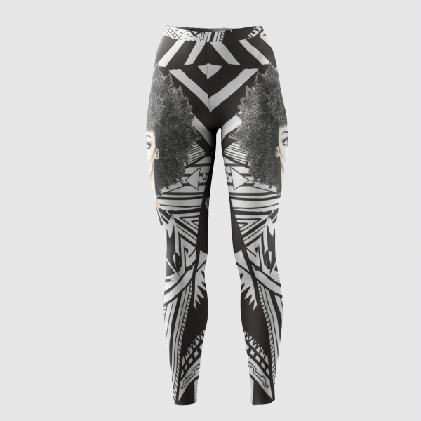 Melanin Poppin Bubble Art For Black Afro Woman All Over Print 3D Leggings Us Size