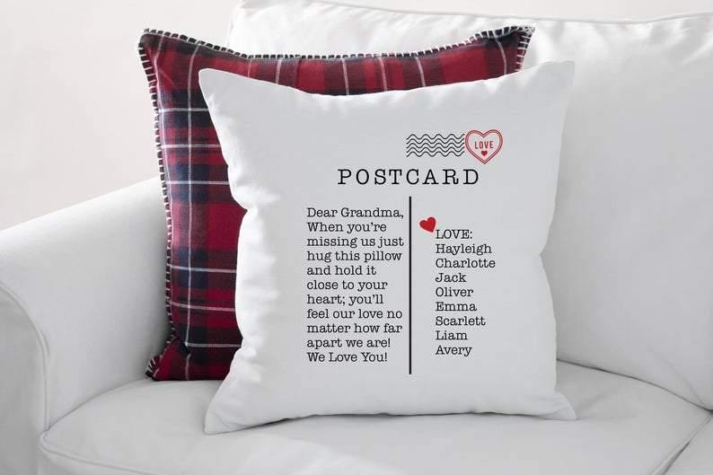 Grandma Postcard Pillow