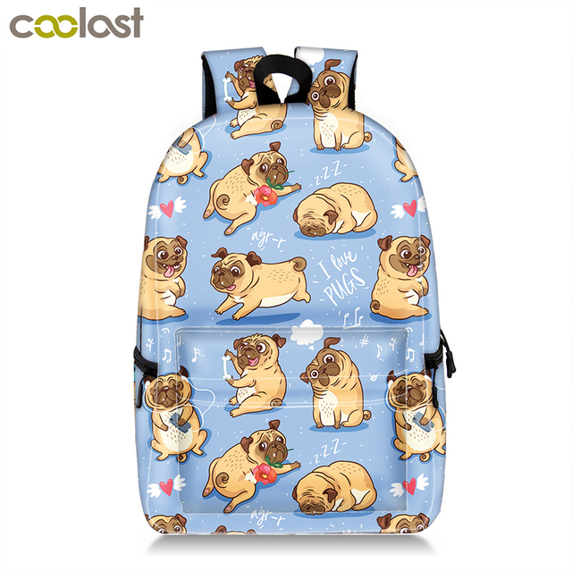 Cute Kitten Cats / Puppy Dogs Print Backpack for Teenager Boy Girl Children School Bags Kids Bookbag Women Backpack For Travel alx