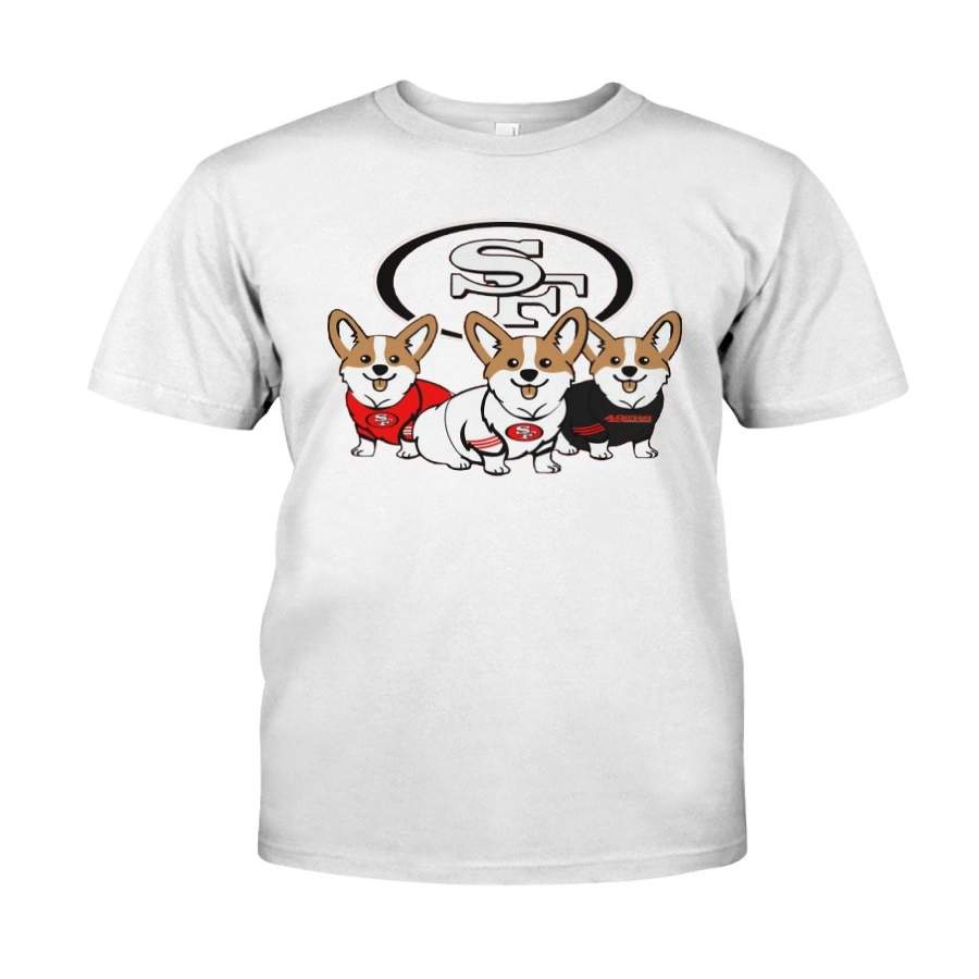 San Francisco 49ers Corgi Tree Christmas shirt by globalteeshop NFL x Shirthome