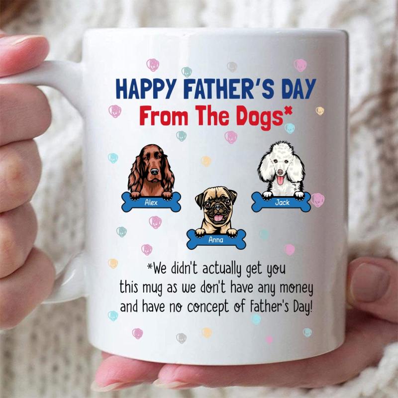 Personalized Father Day Dog Dad Mug